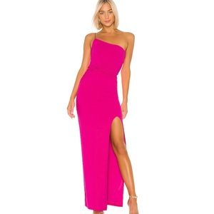 Nookie Hot Pink one shoulder dress